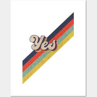 retro vintage color Yes Posters and Art